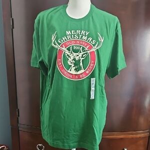 Old Navy Green Holiday Deer Tee